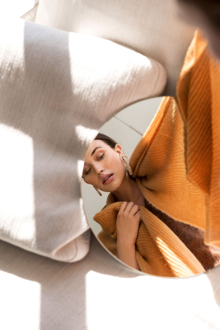 Dames sjaal mohair  | Jille saffron