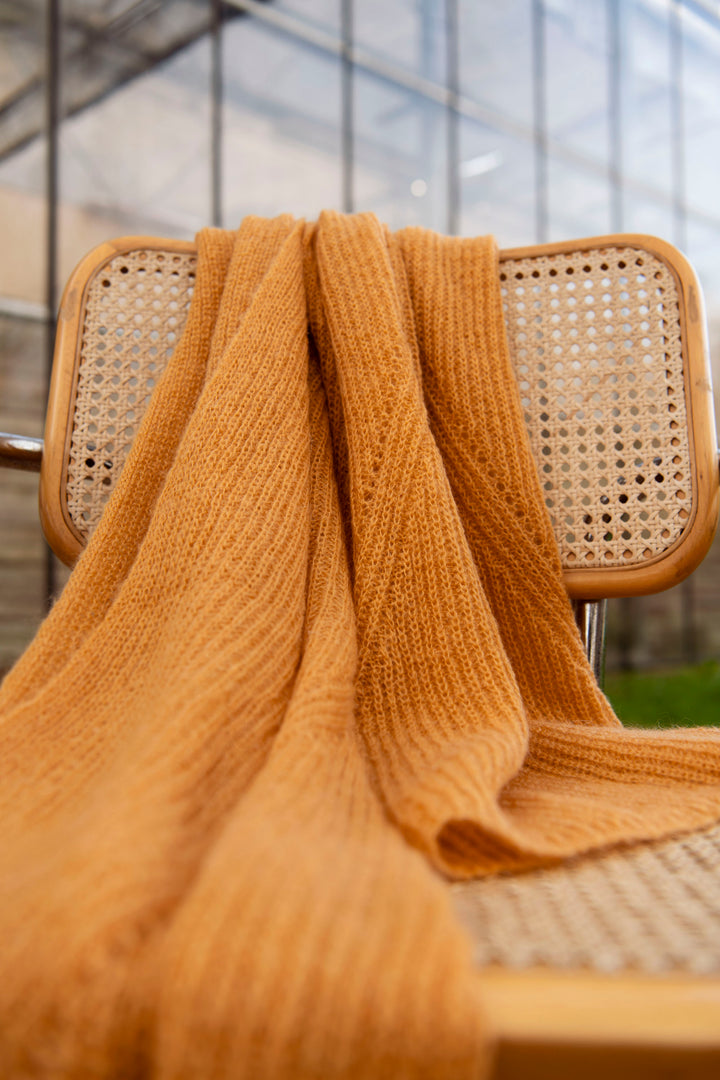 Dames sjaal mohair  | Jille saffron