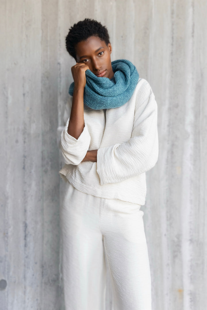 Dames sjaal mohair Jille Retro blue