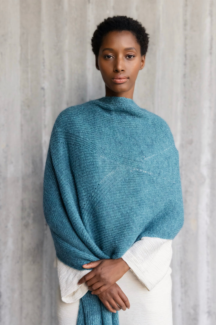 Dames sjaal mohair Jille Retro blue