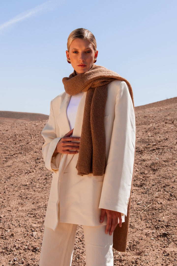 Dames sjaal mohair | Jille Caramel