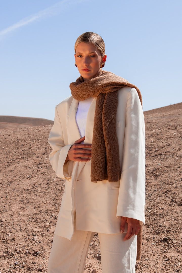 Dames sjaal mohair | Jille Caramel