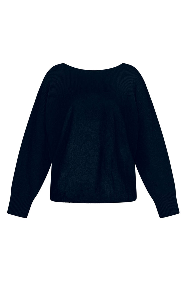 Dames pull in cashmere blauw met boothals | Louise