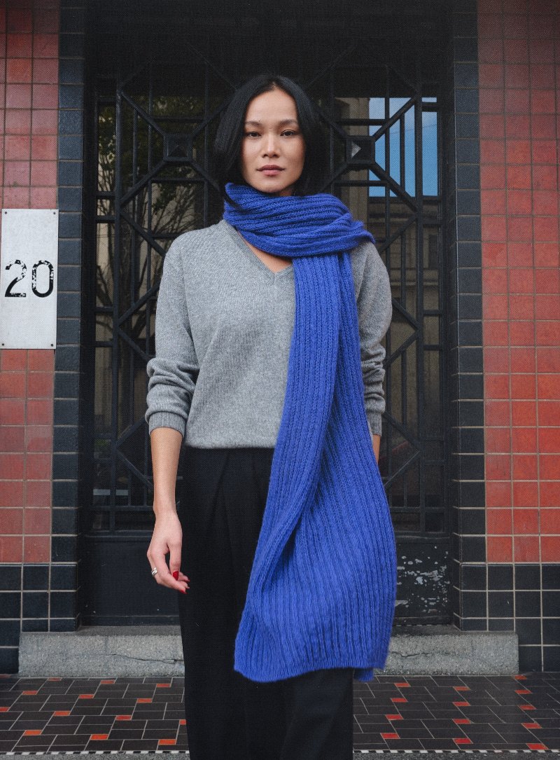 Dames sjaal mohair | Charlotte Purple Rain