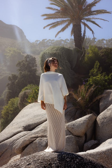 Aline poncho cashmere-wool mix