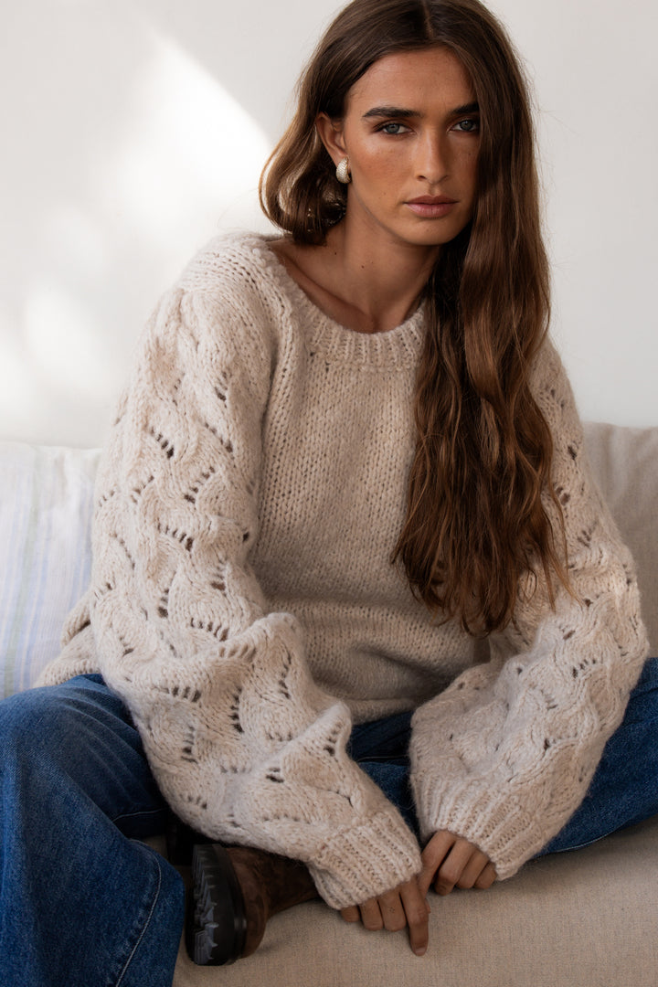 Dames Pull alpaca Valerie ecru