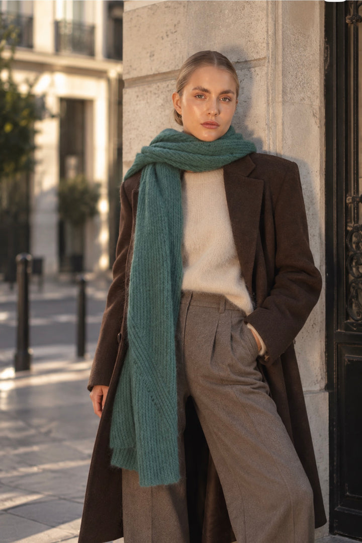 Dames sjaal mohair Jille Green Earth Sjaal