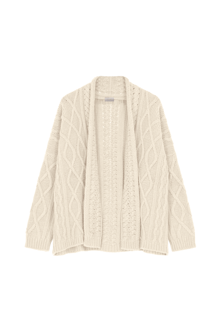 Alix cable knit vest cashmere milk
