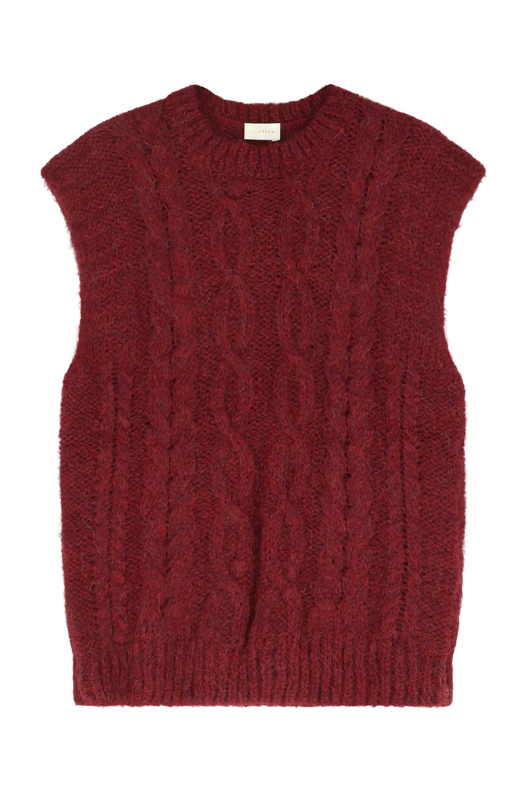 Debardeur alpaca Veronique bordeaux