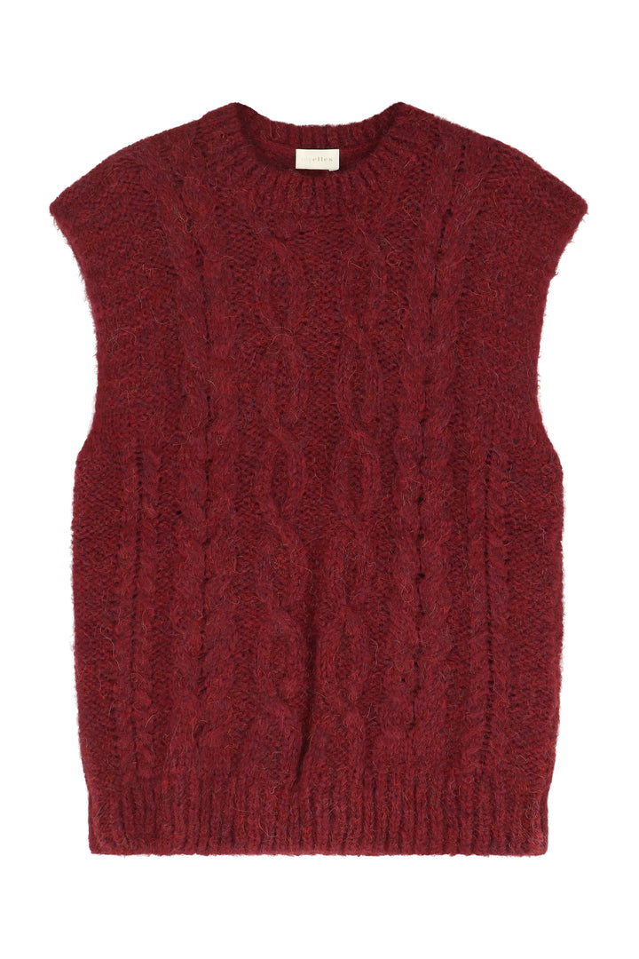 Debardeur alpaca Veronique bordeaux