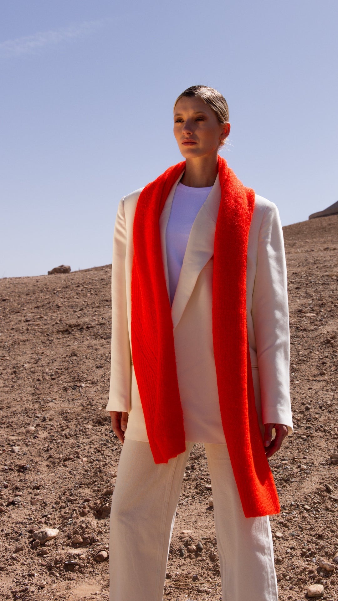 Jille Red velvet Foulard