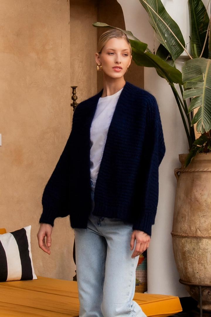 Isabelle Cardigan mohair blue