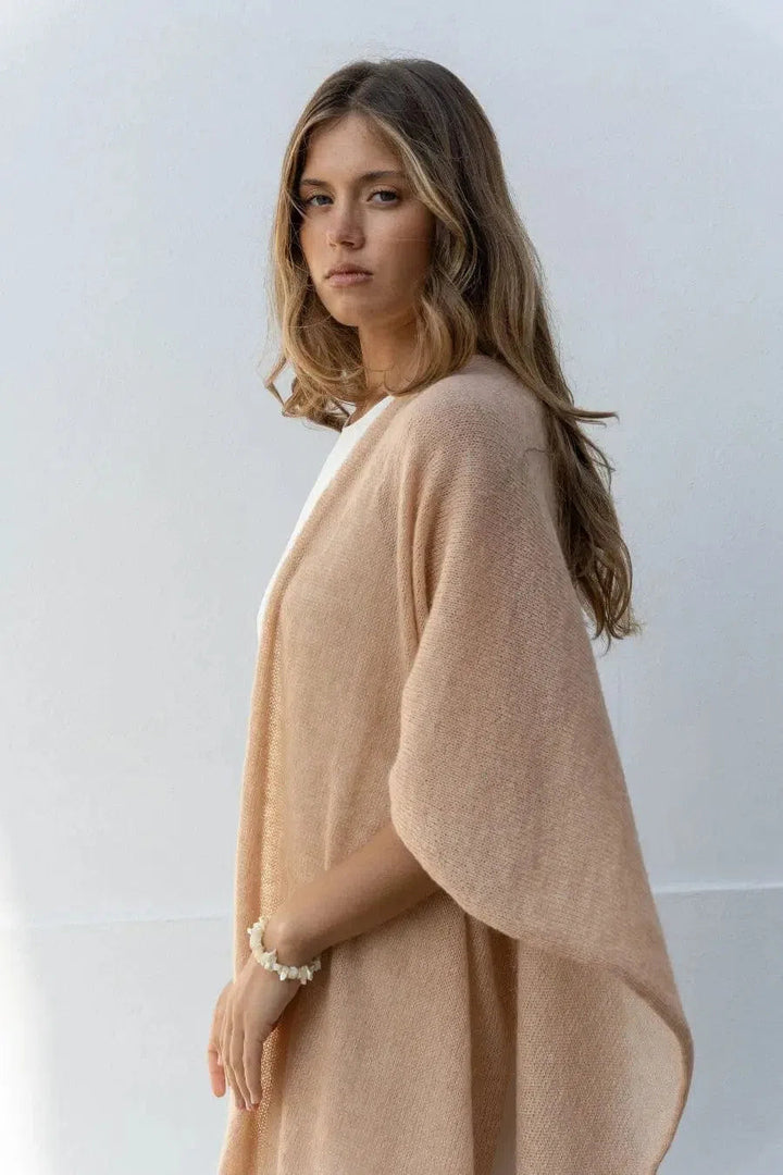 Dames sjaal mohair Laurence sand