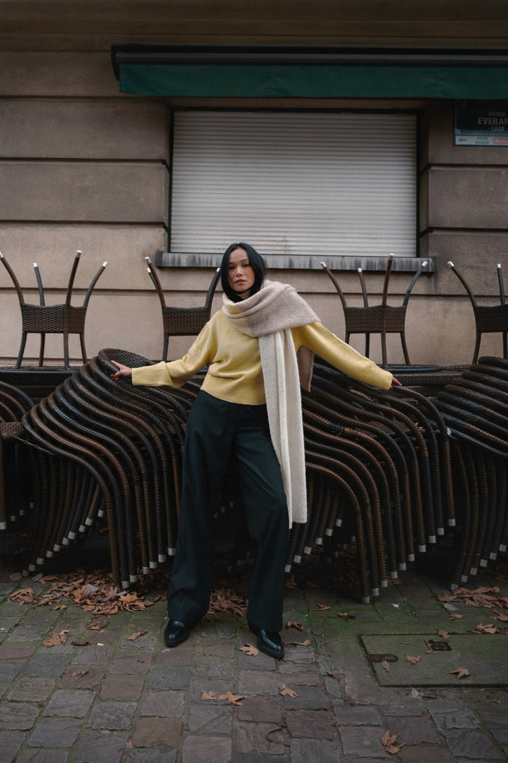 Celeste Dames Sjaal Alpaca colorblock