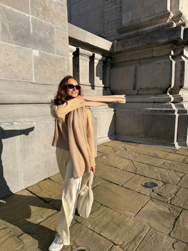 Women’s Mohair Scarf Laurence – Sand