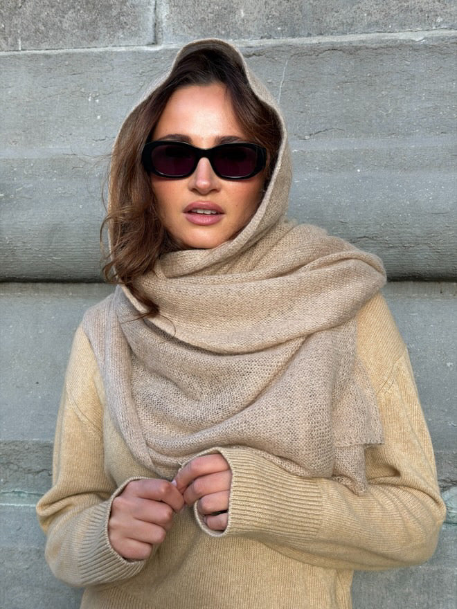 Women’s Mohair Scarf Laurence – Sand
