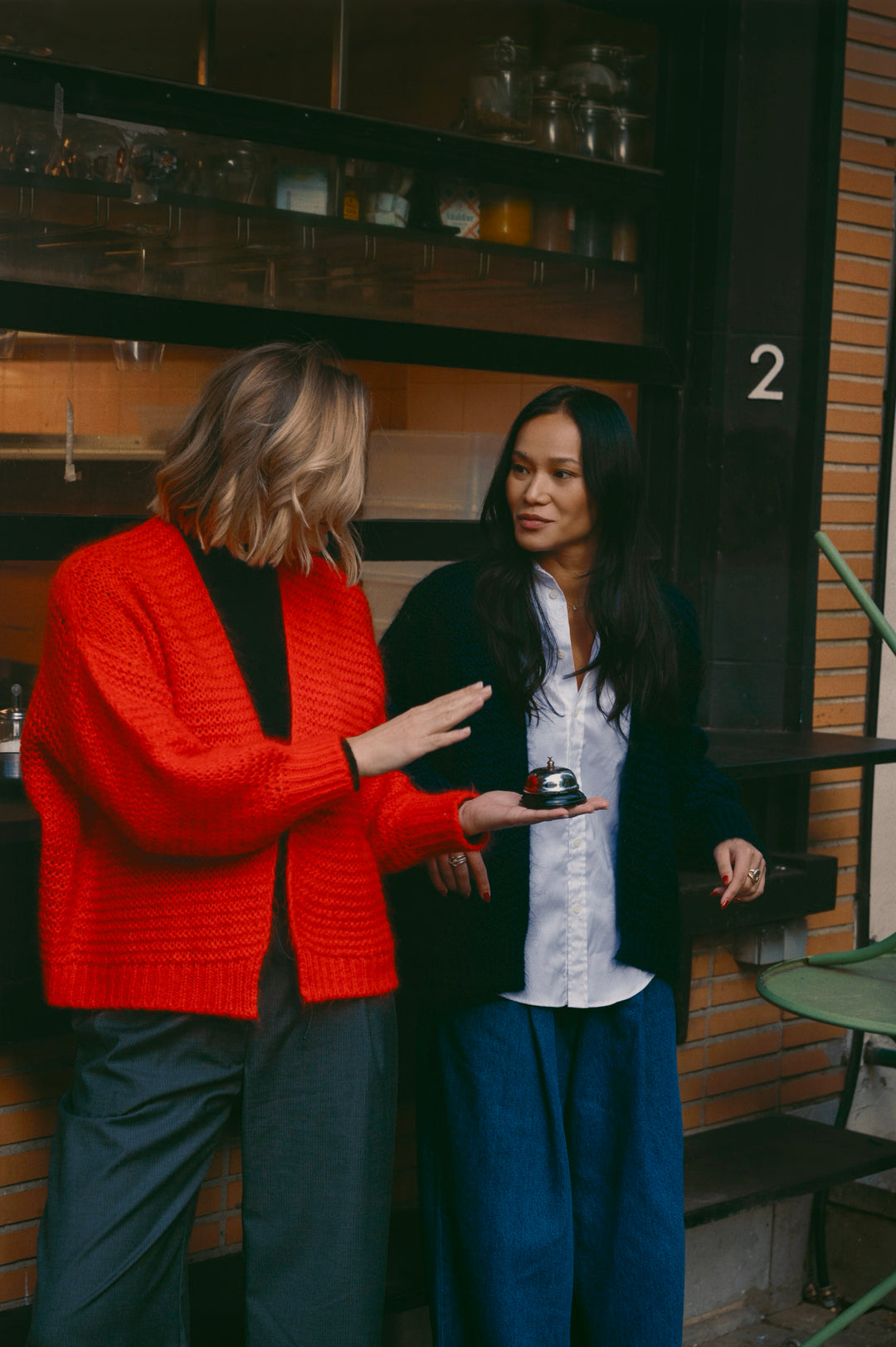 Isabelle Vest night blue mohair