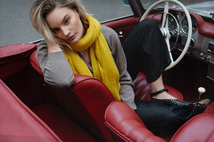 Dames sjaal mohair | Jille Mango Sorbet