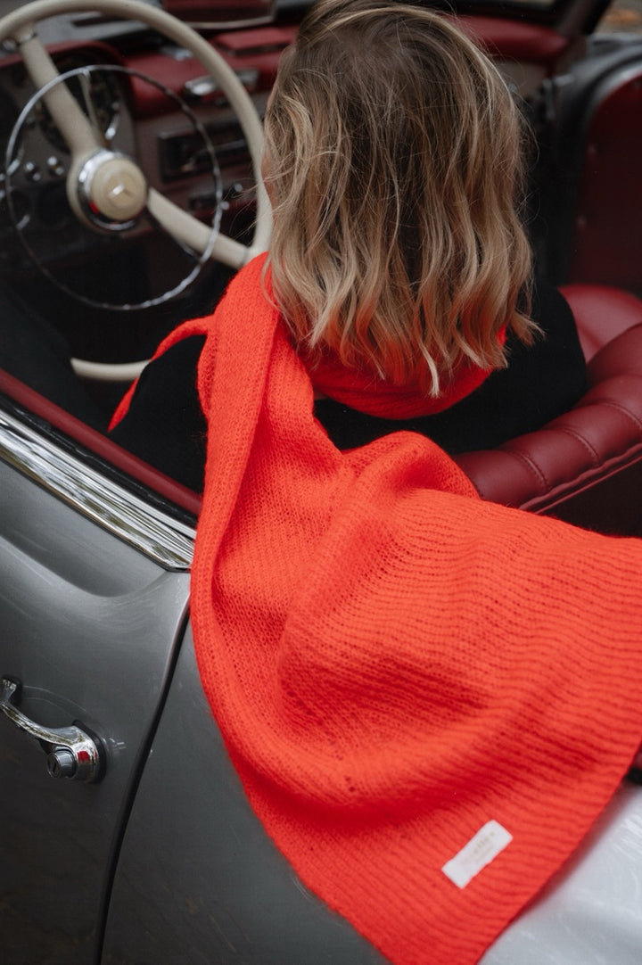 Dames sjaal mohair | Jille Neon Orange