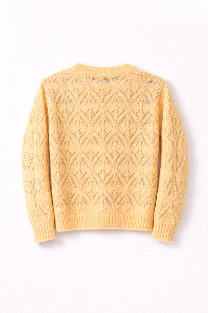 Dames pull kidmohair Camille Soft Butter Yellow