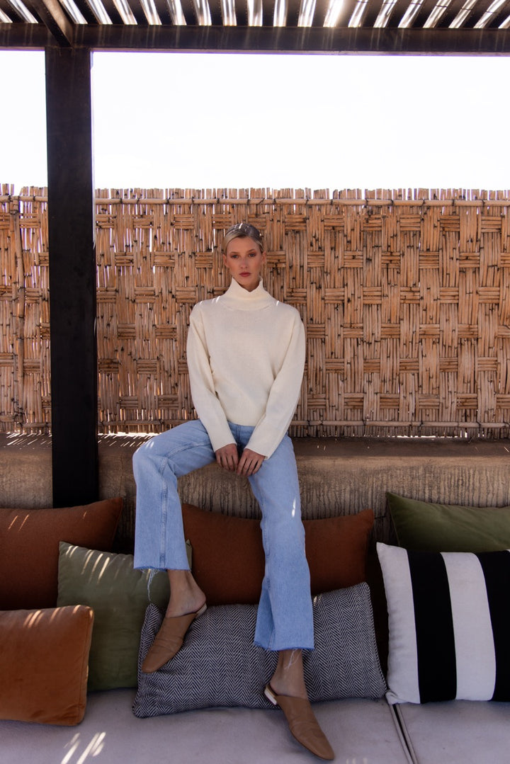 Dames Pull Renee cashmere off-white