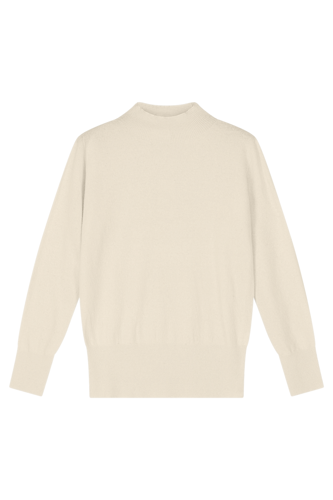 Sandrine Pullover with stand-up collar milk cashmere