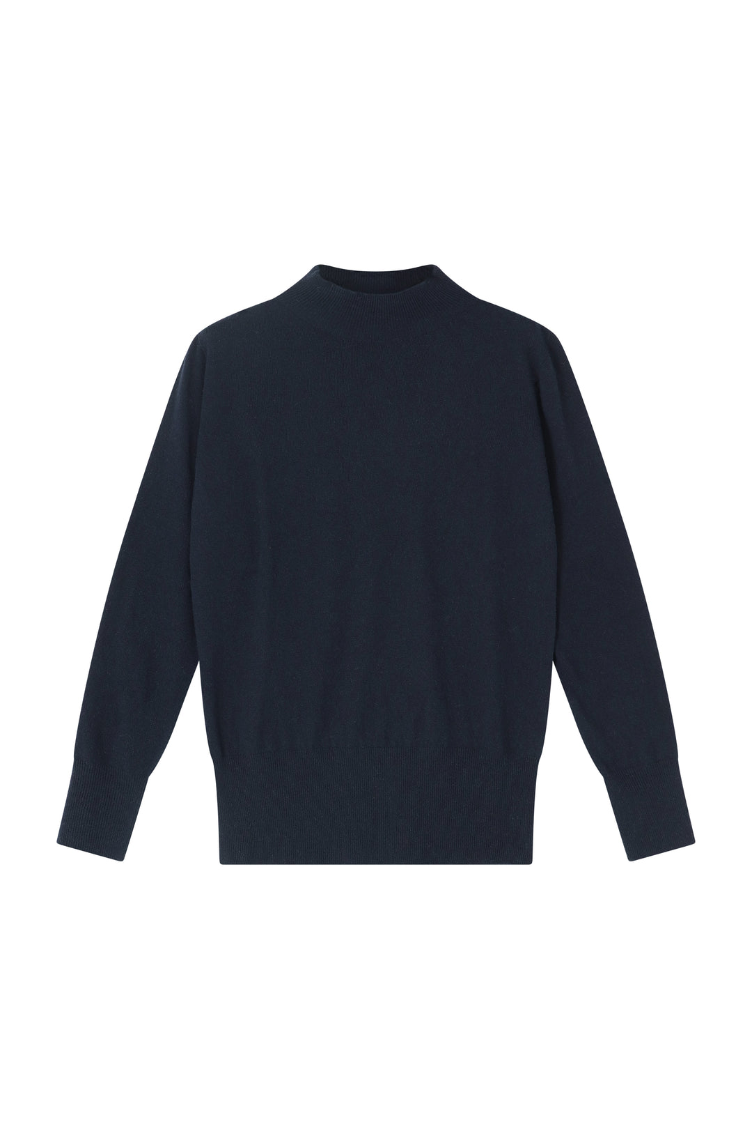 Dames pull cashmere blauw Sandrine met opstaande kraag