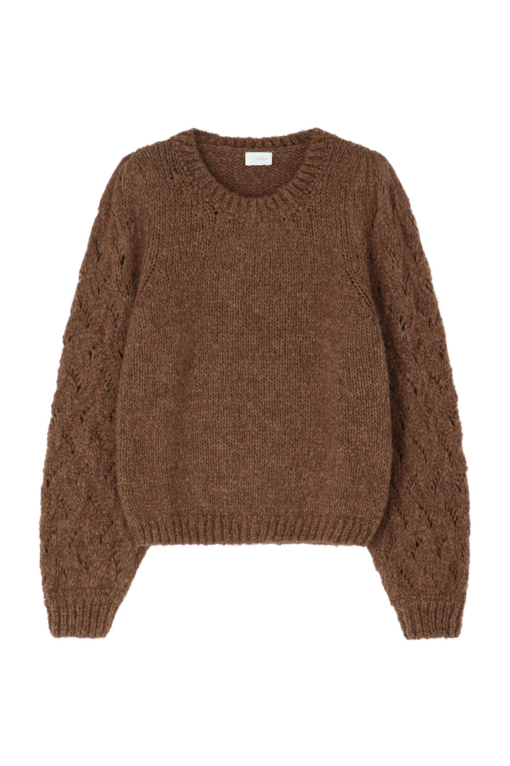 Dames Pull alpaca Valerie marron
