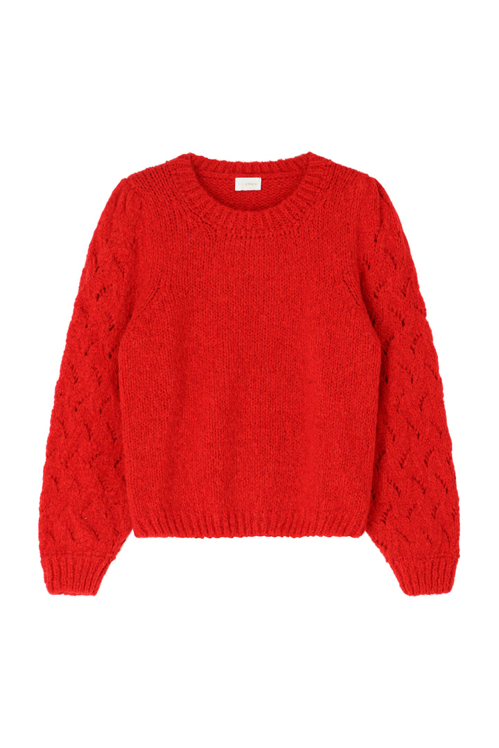 Dames Pull alpaca Valerie red velvet